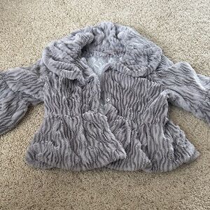 Pretty Angel Gray Faux Fur Puffer Jacket